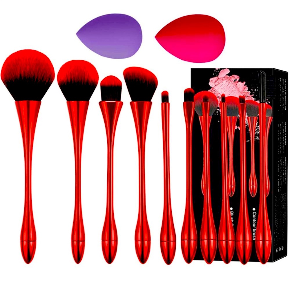 High quality makeup brushes set 10 pieces vegan
